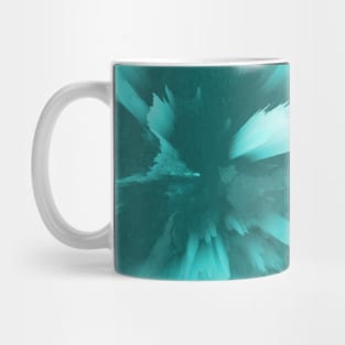 Turquoise Fluid Pour 3D Flower Mug